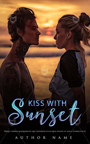 Romance-book-cover-Spend-time-on-Beach-Sea-Couple-Kiss-Sunset-Outdoor-Book-Covers-Attractive