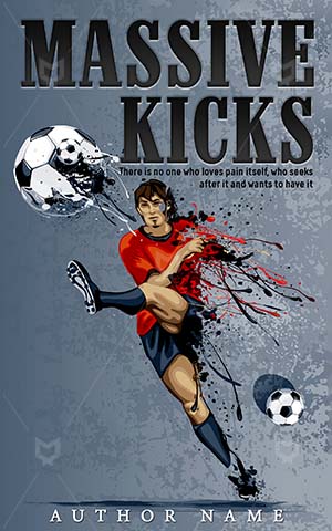 Sports-book-cover-Massive-Football-Kicks-design-Ball-Player-Foot-Soccer-Shoot-Vector-Boy-Boots-Speed-Fit-Exercise-Sportsman