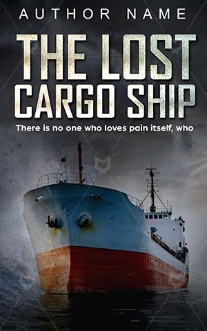 Thrillers-book-cover-Cargo-ship-Thriller-design-Sea-Ship-Red-Large-Horizon-Grey-Ocean-Seascape-Big-Massive
