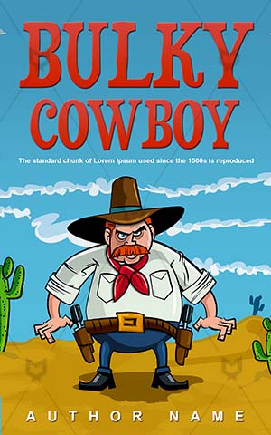 Thrillers-book-cover-Cartoon-Cowboy-covers-Fat-Ready-Clip-art-Gun-fight-Thriller-Illustration-Western-Desert-Guns-Wrangler