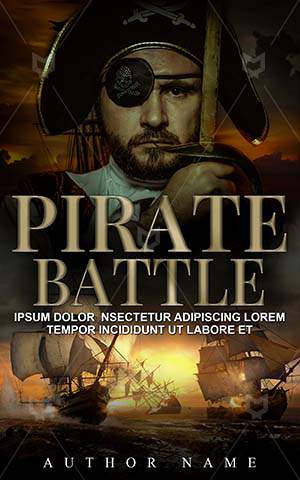 Thrillers-book-cover-Handsome-Thriller-Pirate-Ship-Halloween-Vintage-Medieval-Man-Battle-Danger